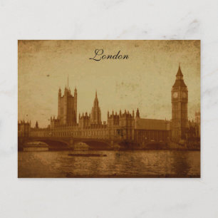 London River Thames and Parliament Postcard