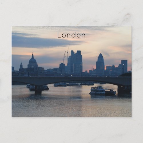 London _ River Thames Holiday Postcard