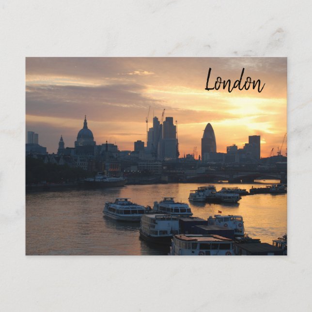 London - River Thames Sunrise Postcard (Front)