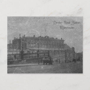 London Road Station, Manchester, c.1910 Postcard