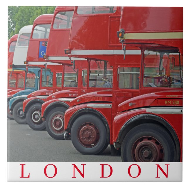 London Routemasters ceramic tile (Front)