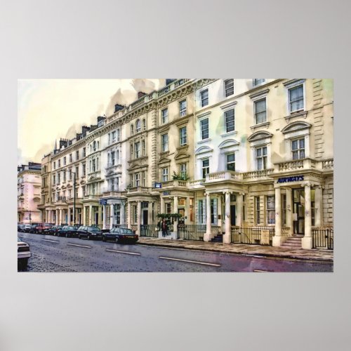 LONDON ROW HOUSES POSTER