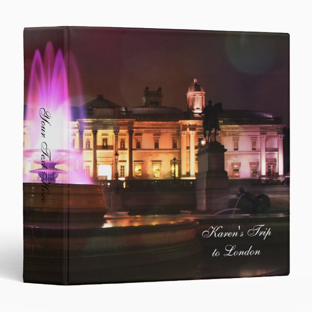 London Scrapbook - Trafalgar Square 3 Ring Binder (Front/Spine)