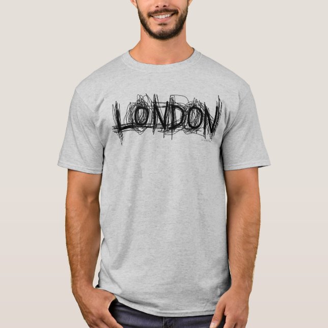 London Scratch T-Shirt Black (Front)