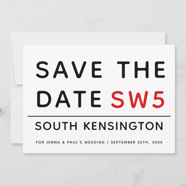 LONDON SIGN | SAVE THE DATE (Front)