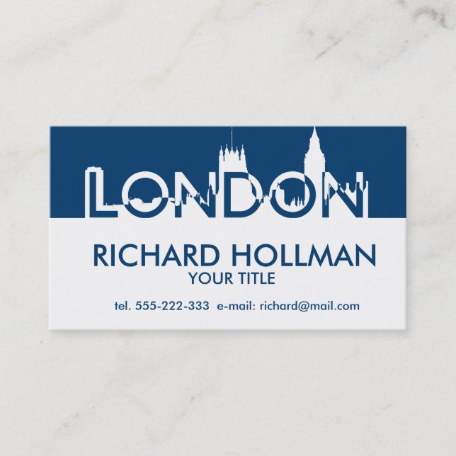 London silhouette business card (Front)