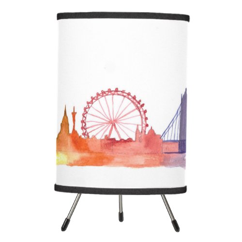 London skyline abstract art Colorful England Tripod Lamp