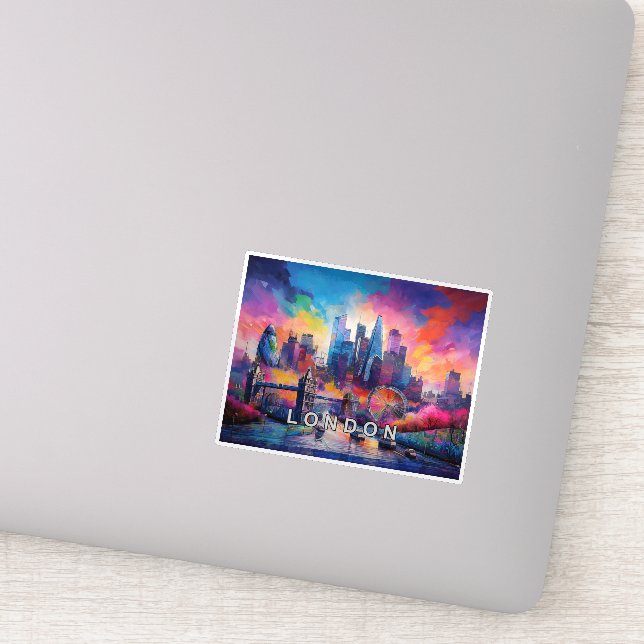 London Skyline Abstract Art  Sticker (Detail)