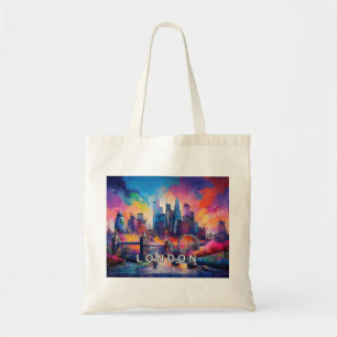 London Skyline Abstract Art Tote Bag