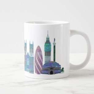 London Skyline Colored Buildings Giant Coffee Mug
