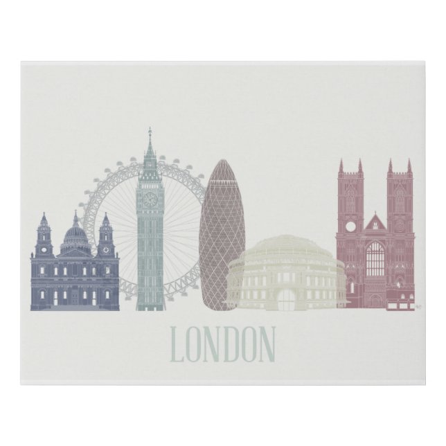 London Skyline Faux Canvas Print (Front)