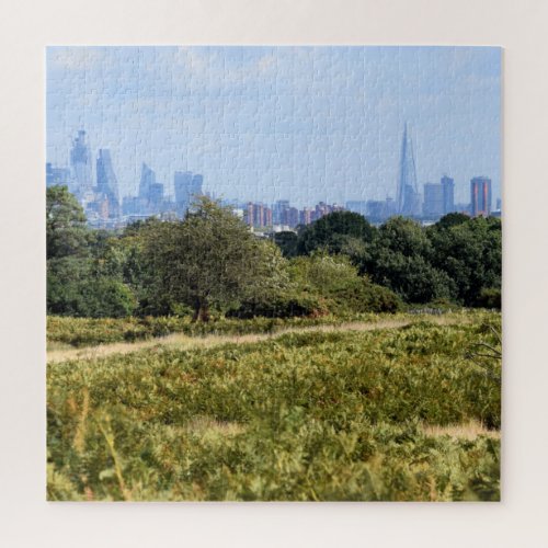 London Skyline from Richmond Park _ 20x20 inch Jigsaw Puzzle