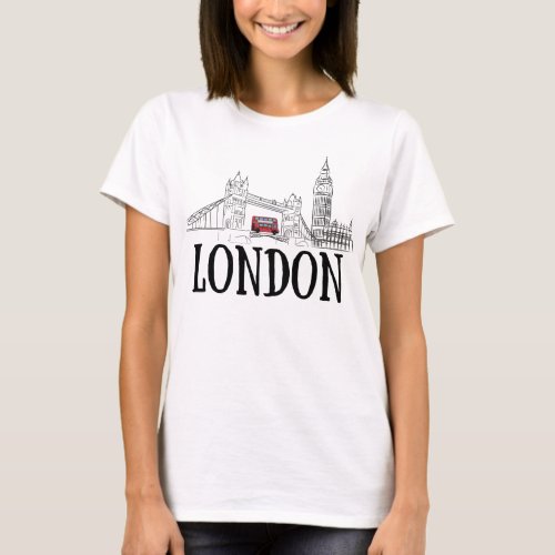 London SkylineLondon Tourist GiftLondon Hometown T_Shirt