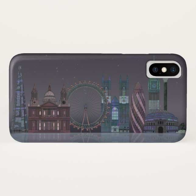 London Skyline Night Reflections Case-Mate iPhone Case (Back (Horizontal))