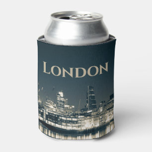London Skyline Panorama Urban Souvenir Gift Can Cooler