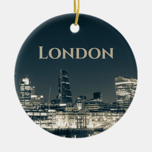 London Skyline Panorama Urban Souvenir Gift Ceramic Ornament