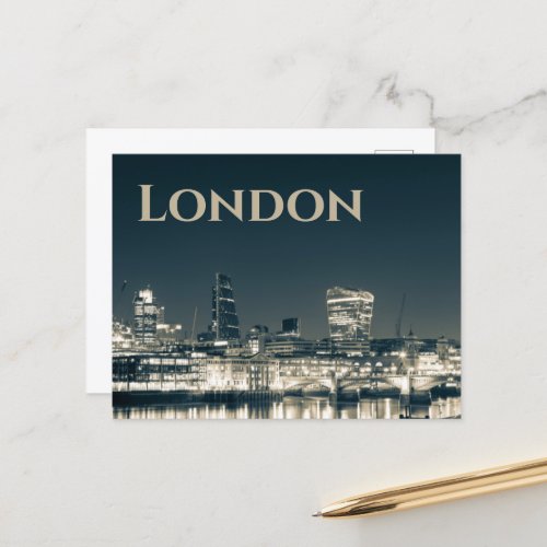 London Skyline Panorama Urban Souvenir Gift Holiday Postcard