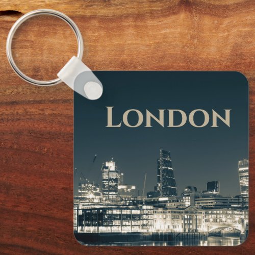 London Skyline Panorama Urban Souvenir Gift Keychain