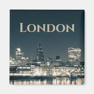 London Skyline Panorama Urban Souvenir Gift Magnet