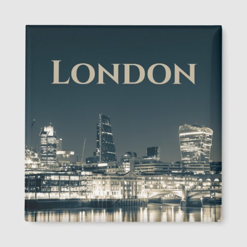 London Skyline Panorama Urban Souvenir Gift Magnet