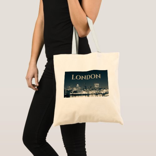 London Skyline Panorama Urban Souvenir Gift Tote Bag