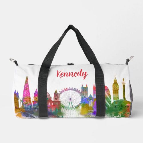 London Skyline _ Rainbow Duffle Bag