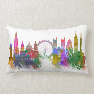 London Skyline - Rainbow Lumbar Pillow