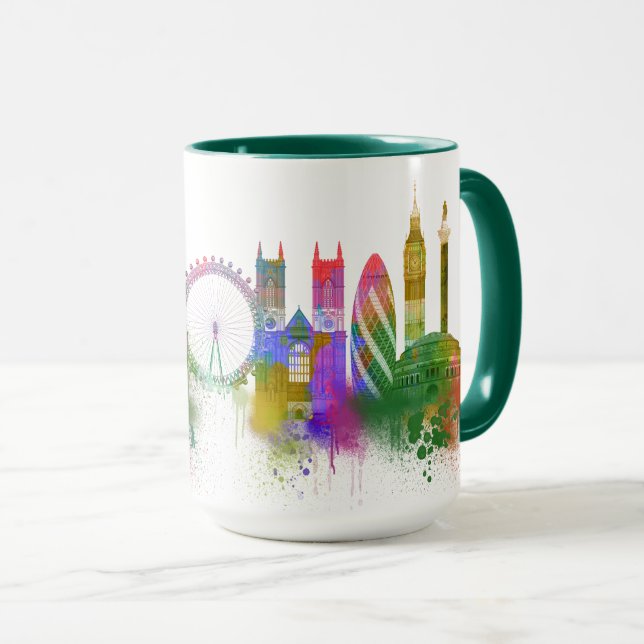 London Skyline - Rainbow Mug (Front Right)