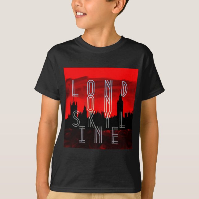 London skyline red black T-Shirt (Front)