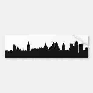 London skyline silhouette cityscape bumper sticker