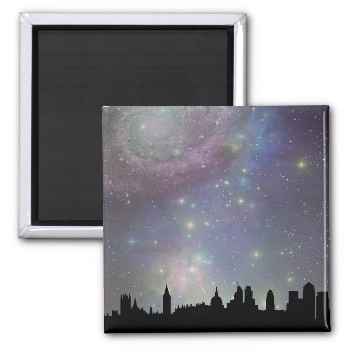 London skyline silhouette cityscape fridge magnets