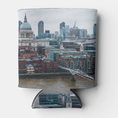 London Skyline St Pauls Aerial View Can Cooler