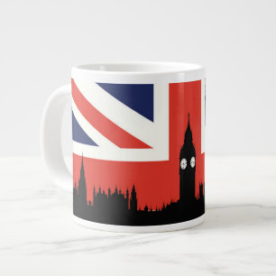 London Skyline The British Flag Giant Coffee Mug