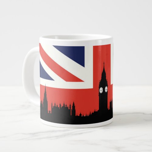 London Skyline  The British Flag Giant Coffee Mug