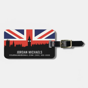 London Skyline The British Flag Luggage Tag
