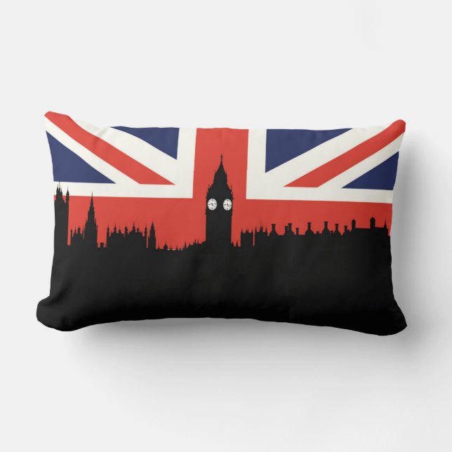 London Skyline | The British Flag Lumbar Pillow (Front)