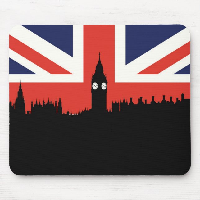 London Skyline | The British Flag Mouse Pad (Front)