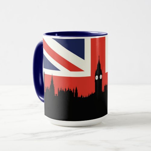 London Skyline  The British Flag Mug