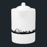 London Skyline Themed Teapot<br><div class="desc">This design is included in the London, British Theme Collection. Products in this line may show various British Culture. The London skyline is featured on this Teapot. For more themed products; please see Our other items. Each theme has a range of stylish items with a distinct look.</div>