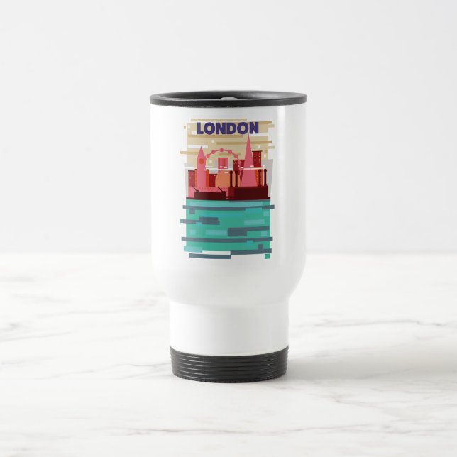 London skyline travel poster. mug (Center)