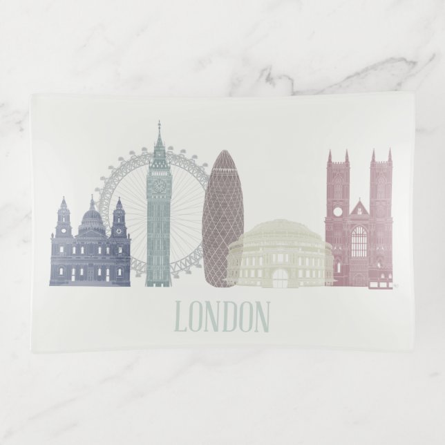 London Skyline Trinket Tray (Front)