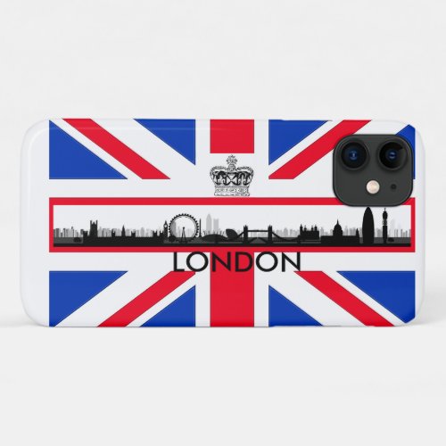 London Skyline Union Jack Flag iPhone 11 Case