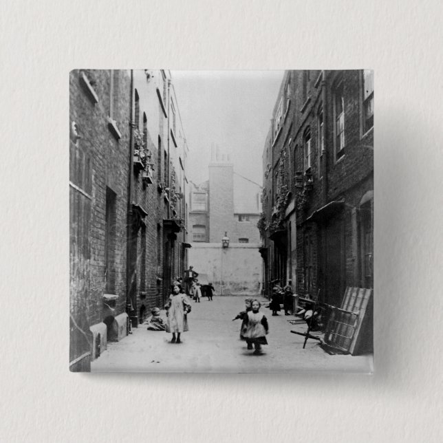 London Slums, 1899 Button (Front)