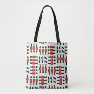London, soldiers, seamless pattern tote bag