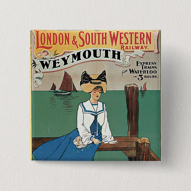 London & Southwestern ~ Weymouth Button (Front)