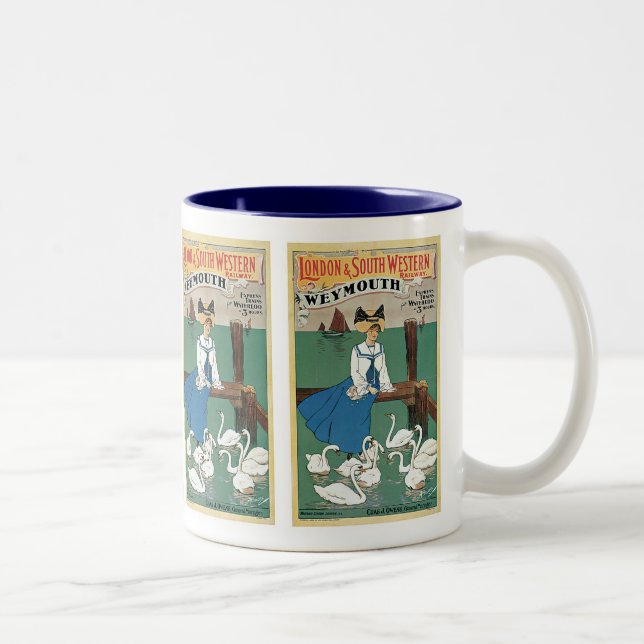 London & Southwestern ~ Weymouth Two-Tone Coffee Mug (Right)