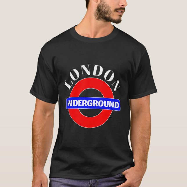 London Souvenir Shirt Cool Underground Tube Statio (Front)