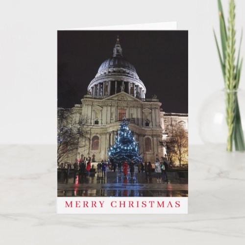 London StPaul Cathedral view Christmas card 
