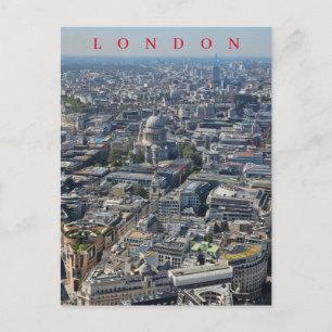 London St.Paul's Cathedral aerial view postcard