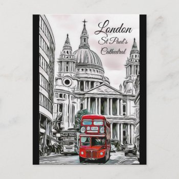 London  St Paul's Cathedral Postcard Keepsake by Everything_Grandma at Zazzle